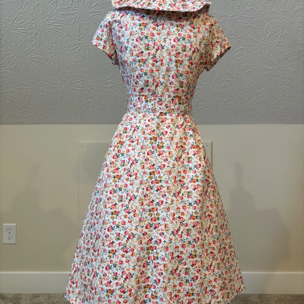 NWT Lindy Bop Floral Dress Small - Picture 5 of 13